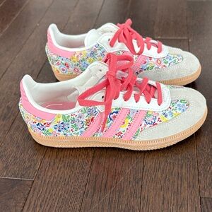 Adidas Kids Sneakers - Liberty Floral Pink and White